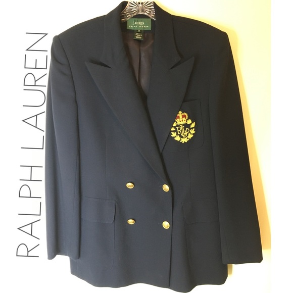 Ralph Lauren Jackets & Blazers - Vintage Ralph Lauren monogram crest wool blazer 12